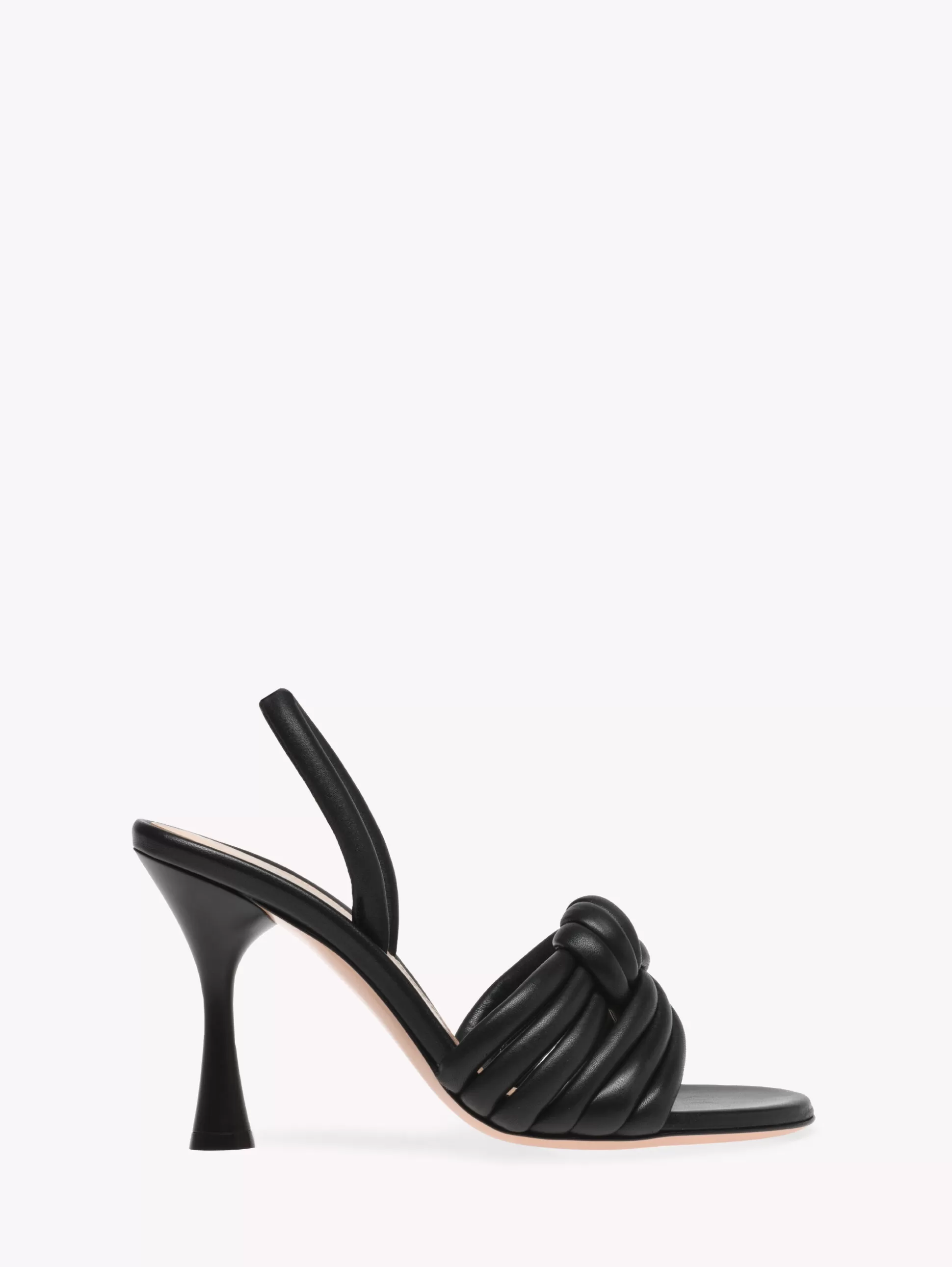 Gianvito Rossi Sandals-OTTAVIA BLACK LEATHER