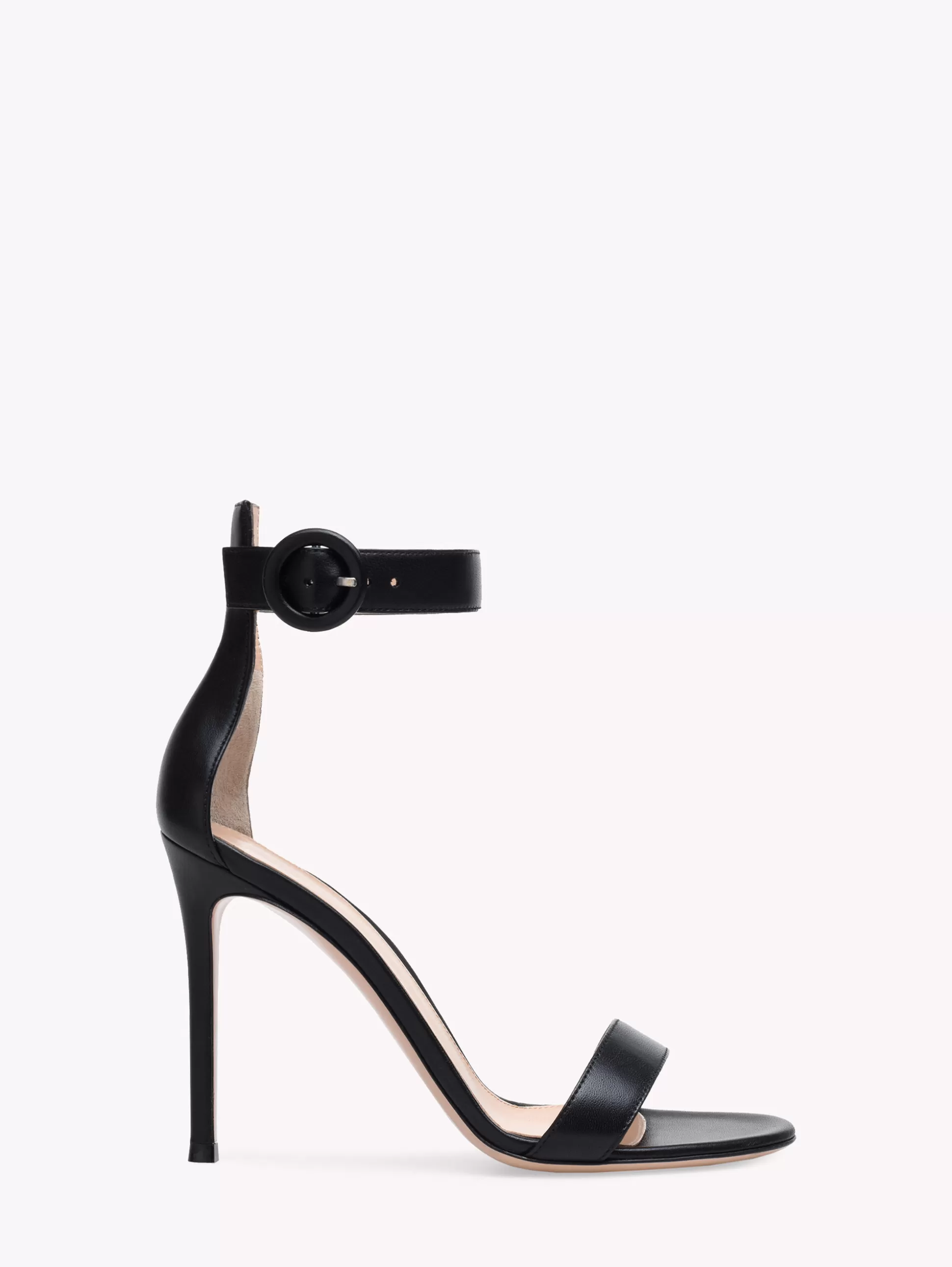 Gianvito Rossi Sandals | Signatures-PORTOFINO 105 BLACK LEATHER