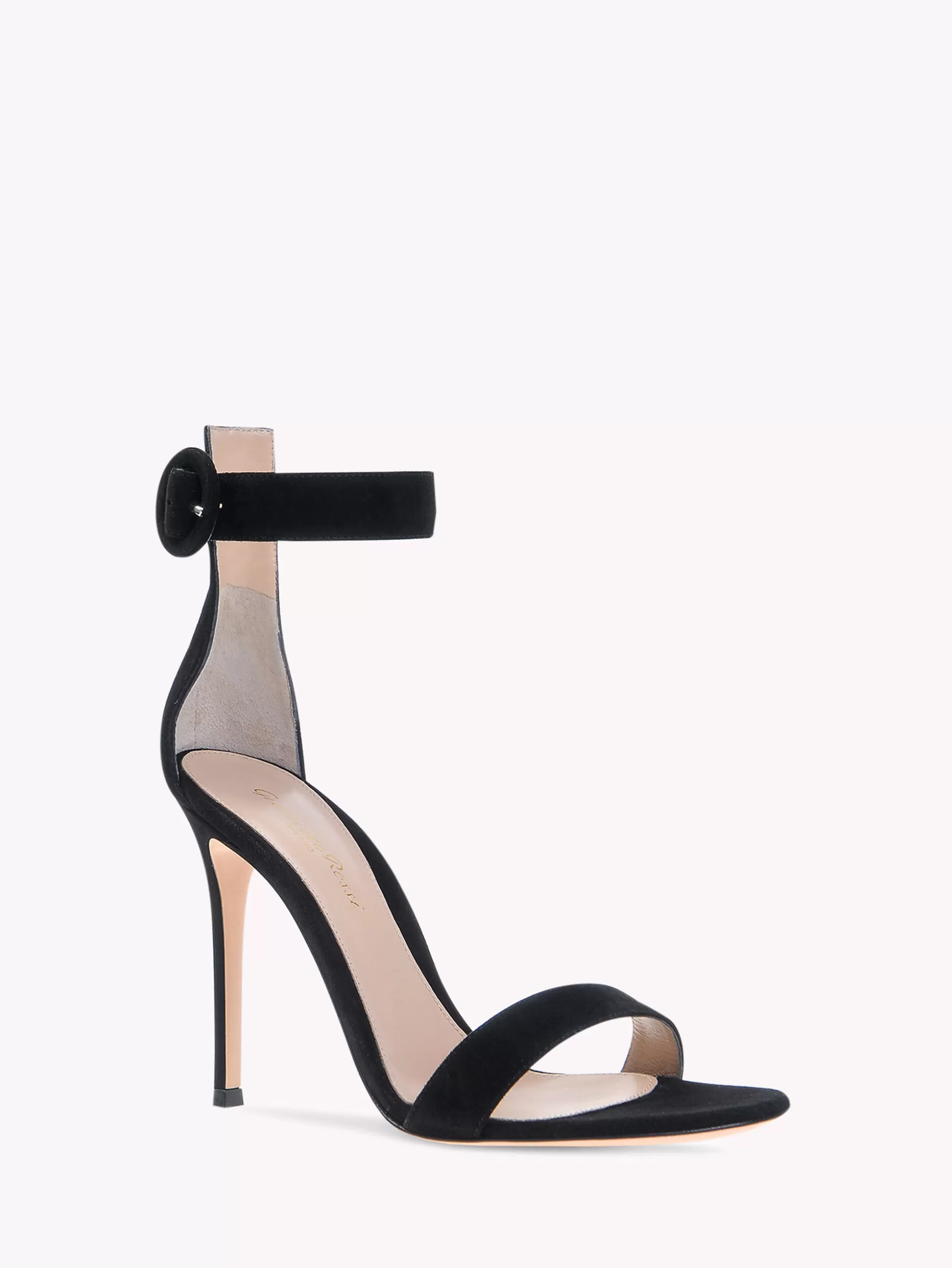 Gianvito Rossi Sandals | Signatures-PORTOFINO 105 BLACK SUEDE