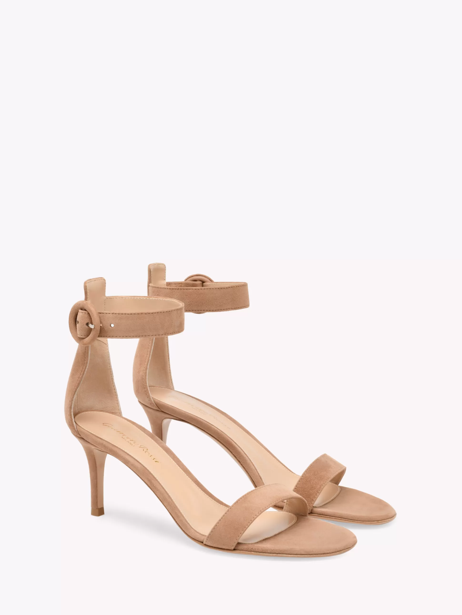 Gianvito Rossi Sandals-PORTOFINO 70 PRALINE PINK SUEDE