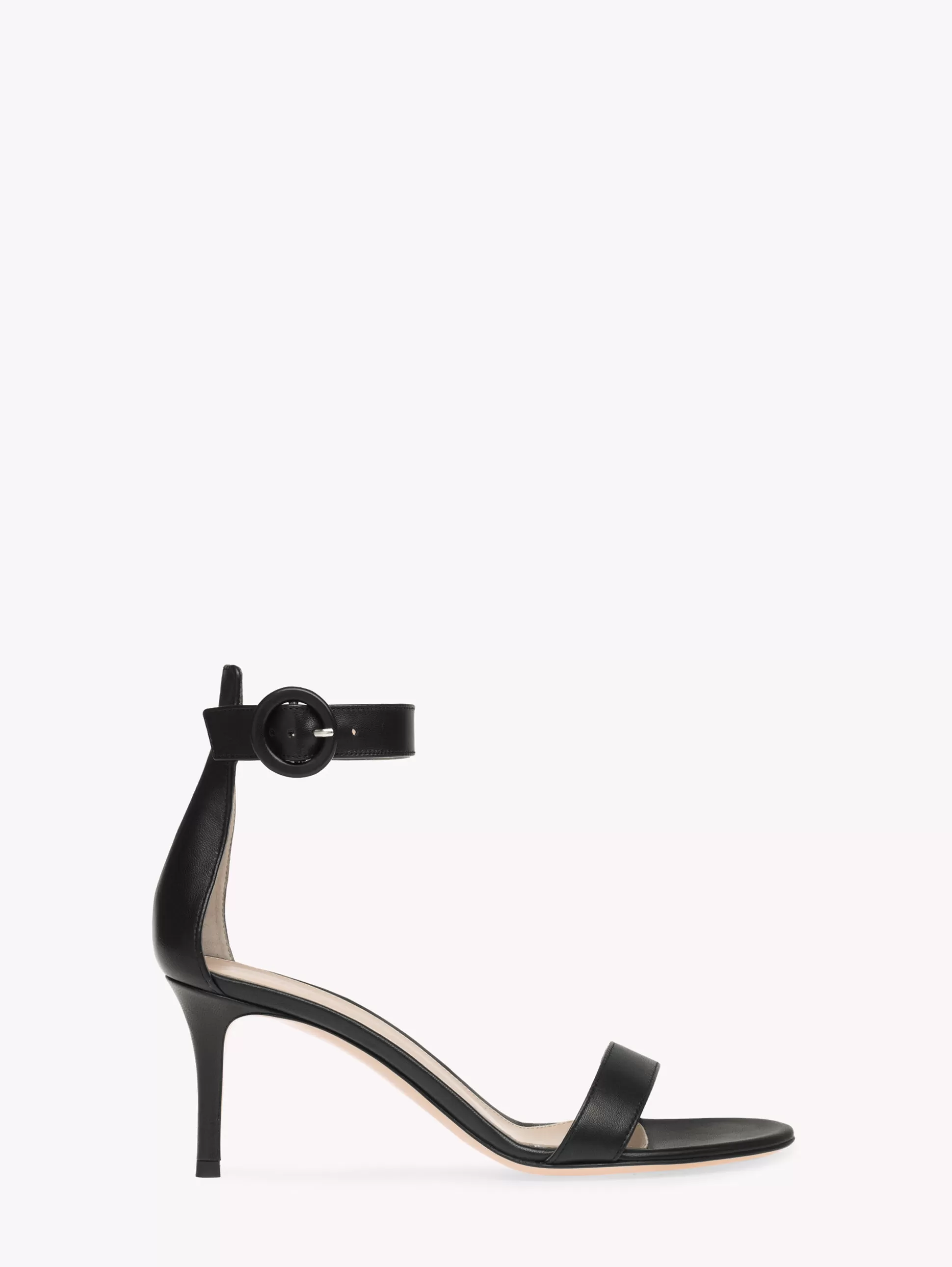 Gianvito Rossi Sandals-PORTOFINO 70 BLACK LEATHER