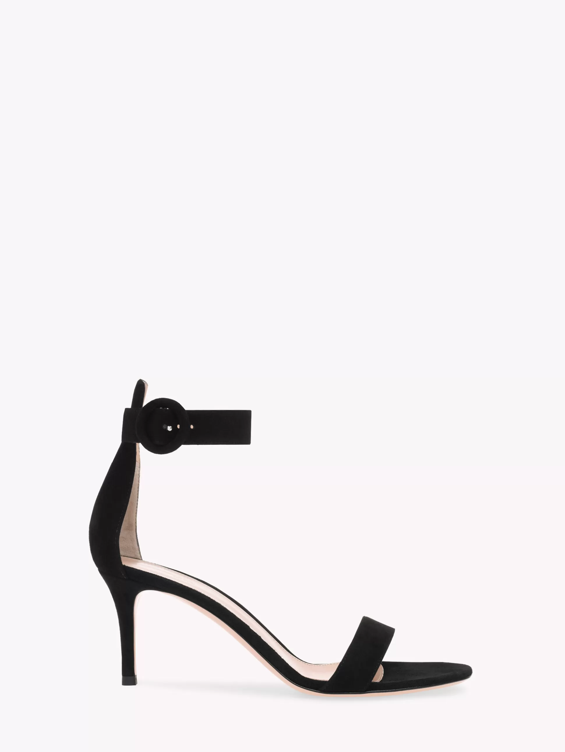 Gianvito Rossi Sandals-PORTOFINO 70 BLACK SUEDE