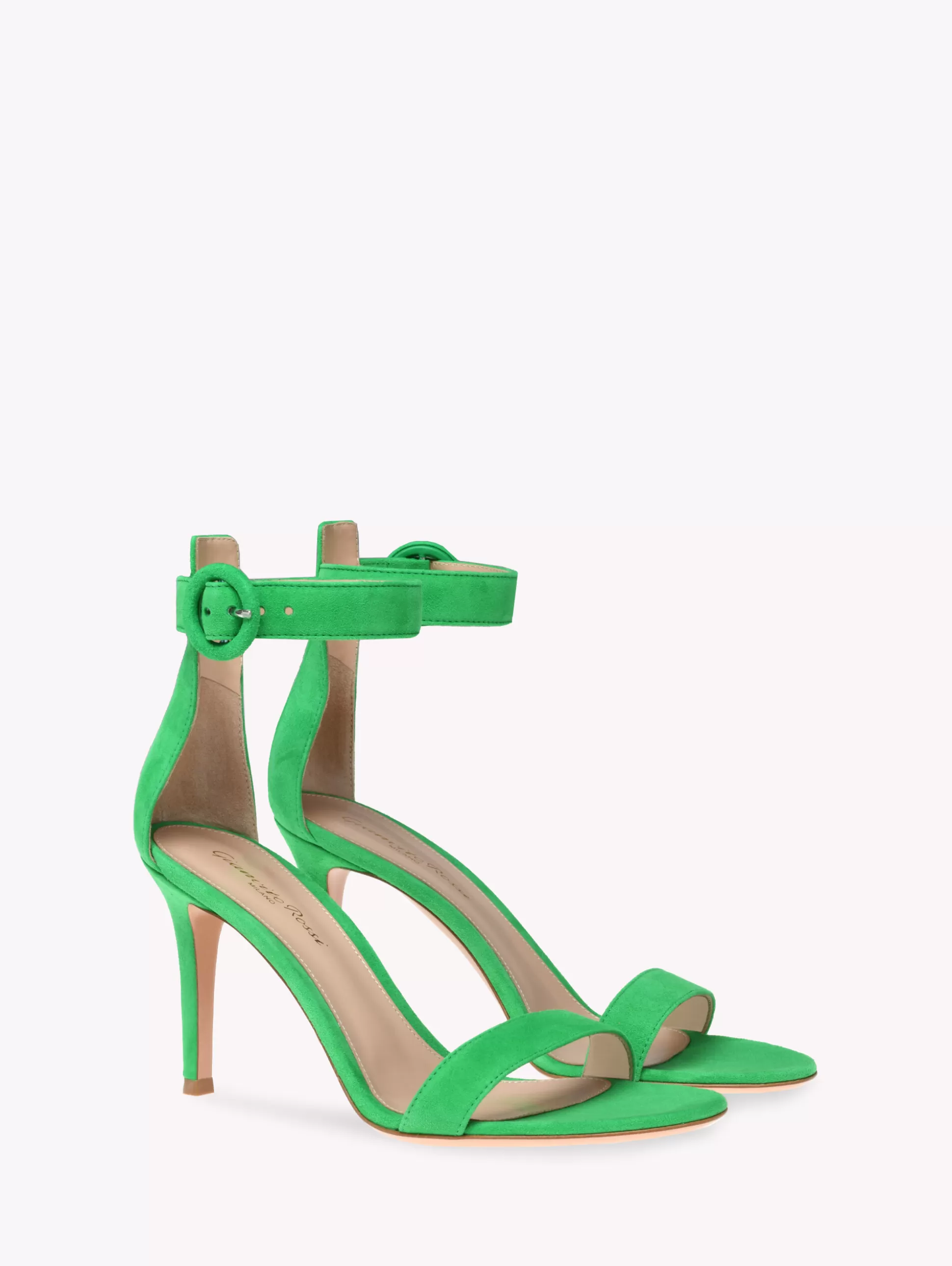 Gianvito Rossi Sandals-PORTOFINO 85 GREEN SUEDE