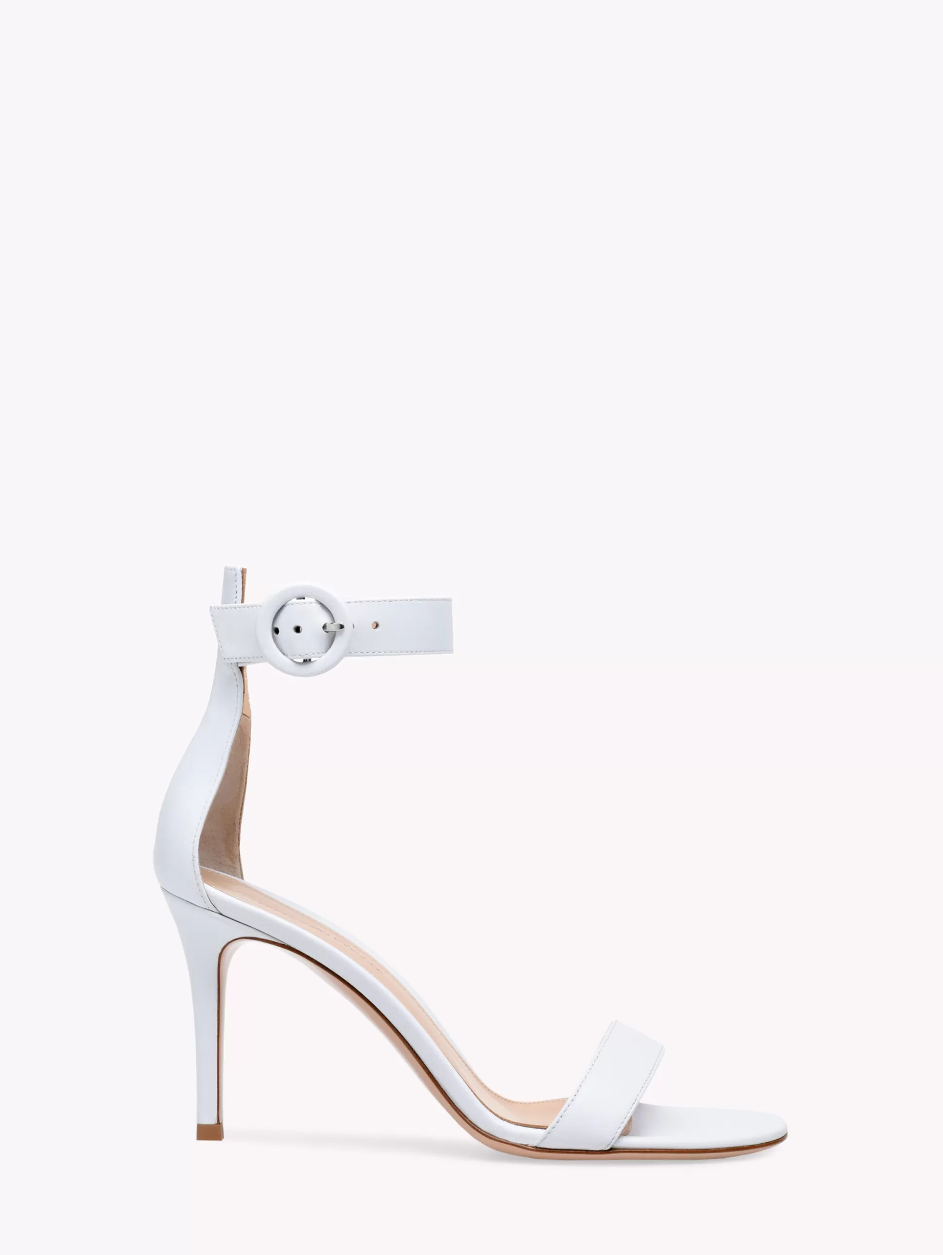 Gianvito Rossi Sandals-PORTOFINO 85 WHITE LEATHER