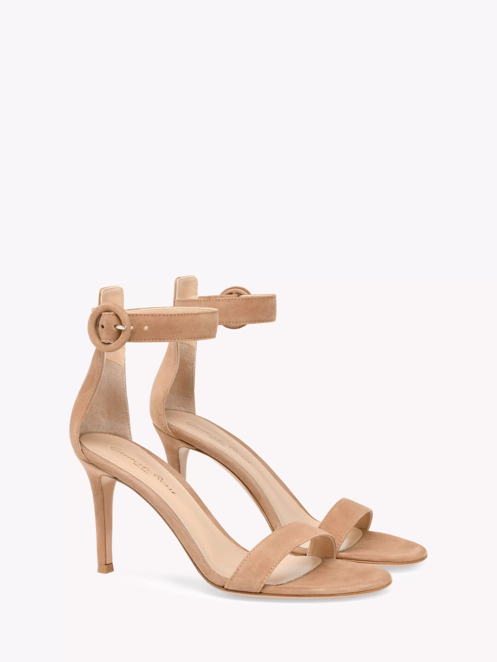 Gianvito Rossi Sandals-PORTOFINO 85 PRALINE PINK SUEDE