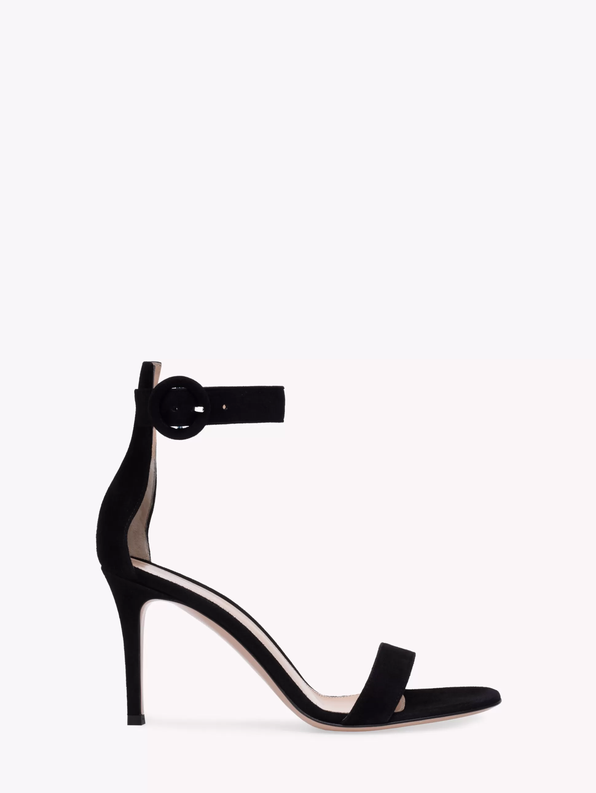 Gianvito Rossi Sandals-PORTOFINO 85 BLACK SUEDE