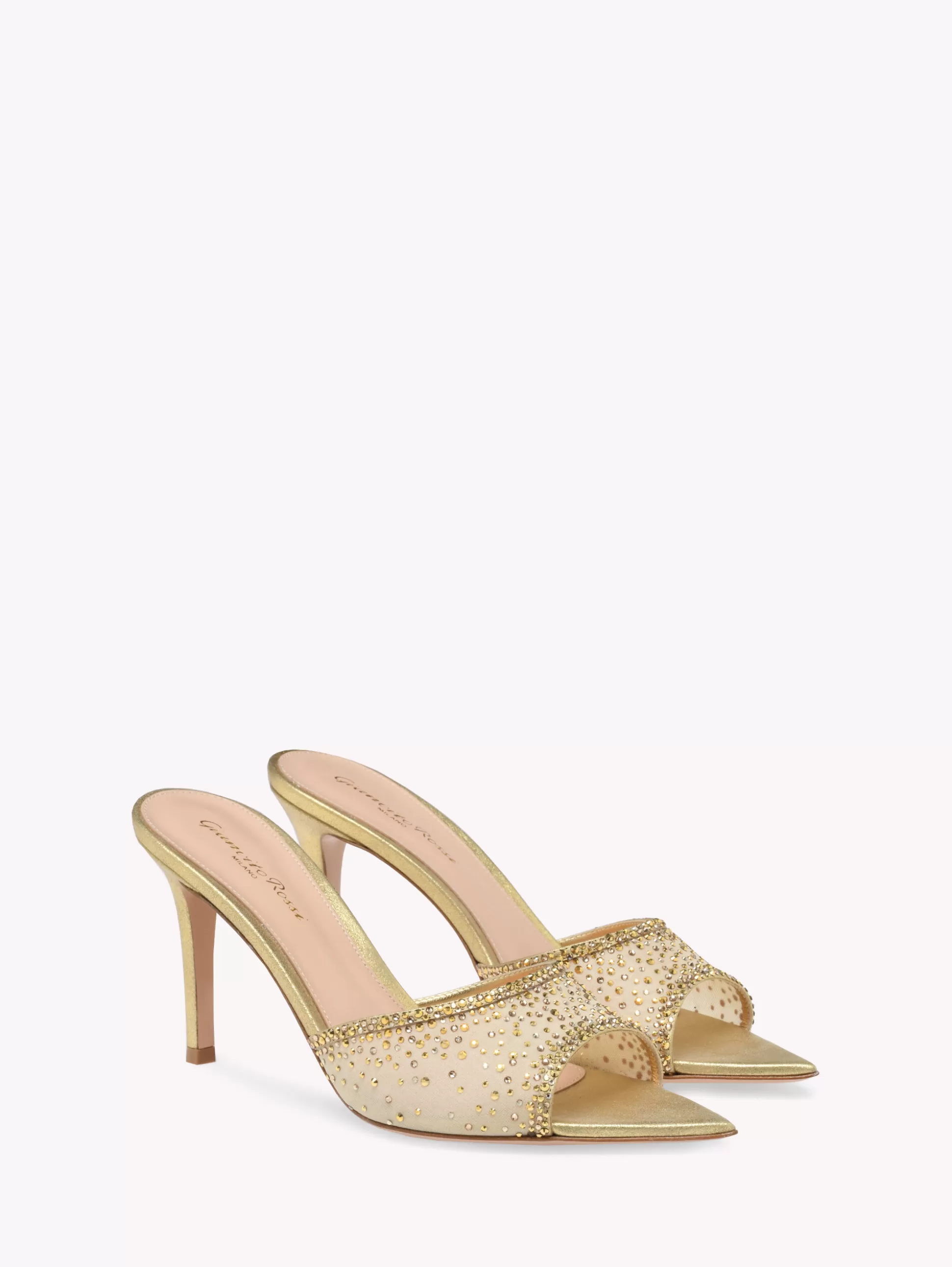 Gianvito Rossi Mules-RANIA MULE 85 GOLD