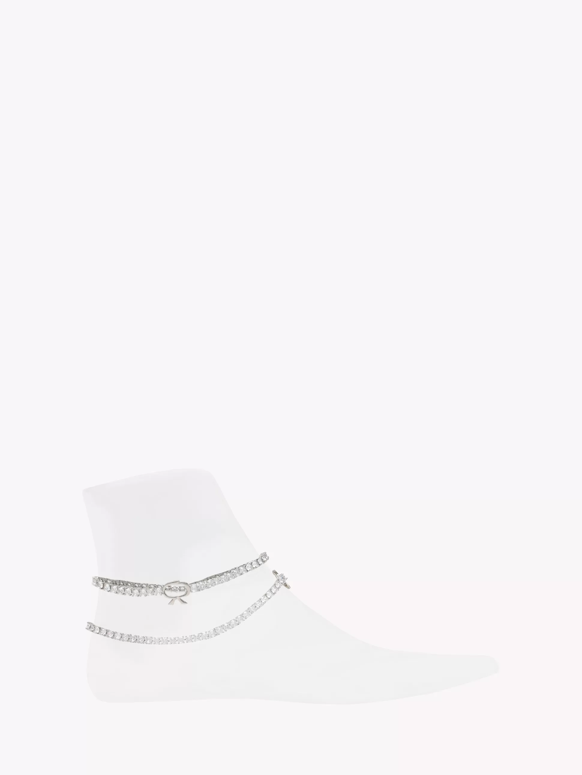 Gianvito Rossi Boots-RIBBON ANKLET SILVER