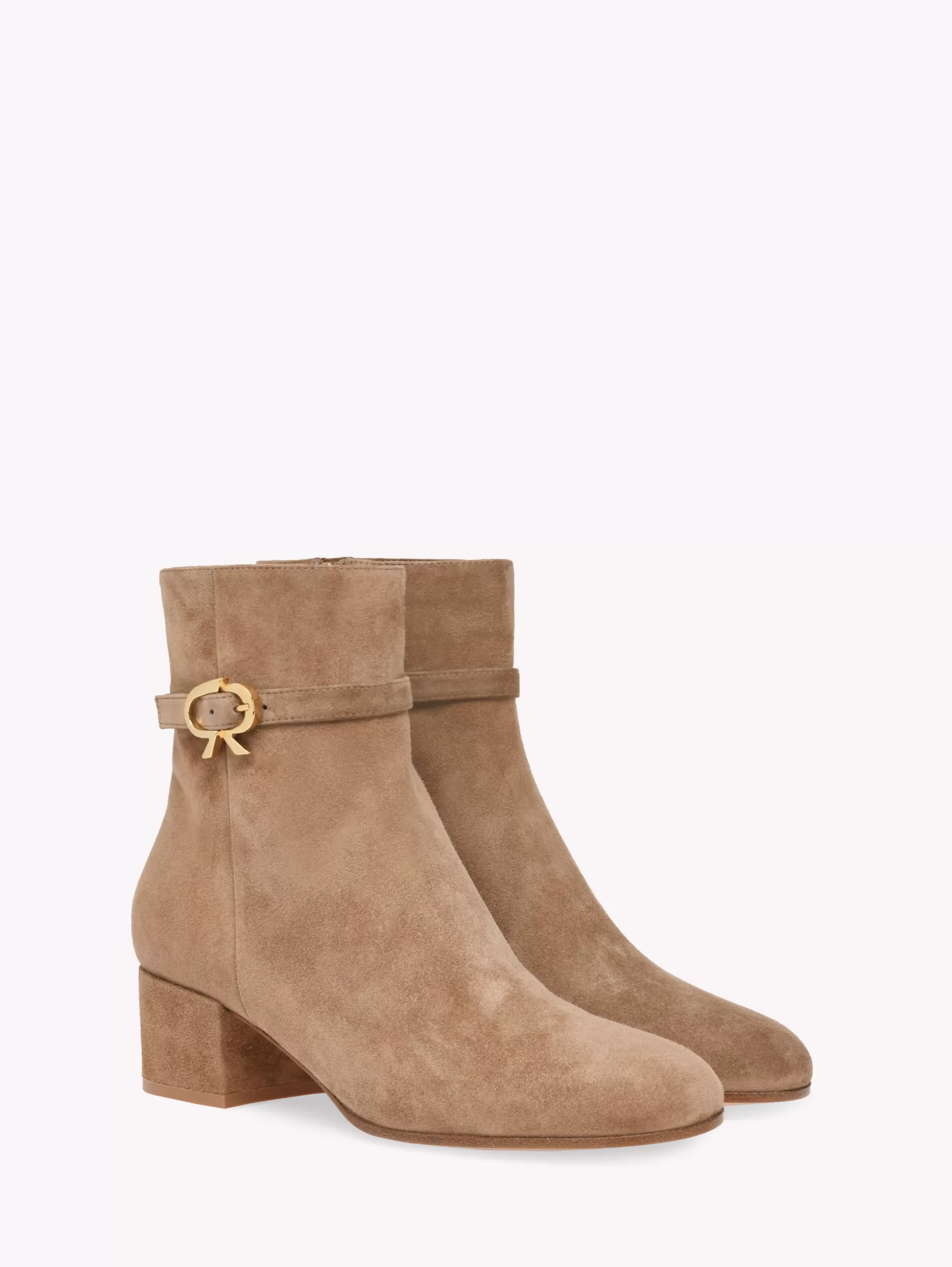 Gianvito Rossi Booties | Ribbon-RIBBON BOOTIE BROWN