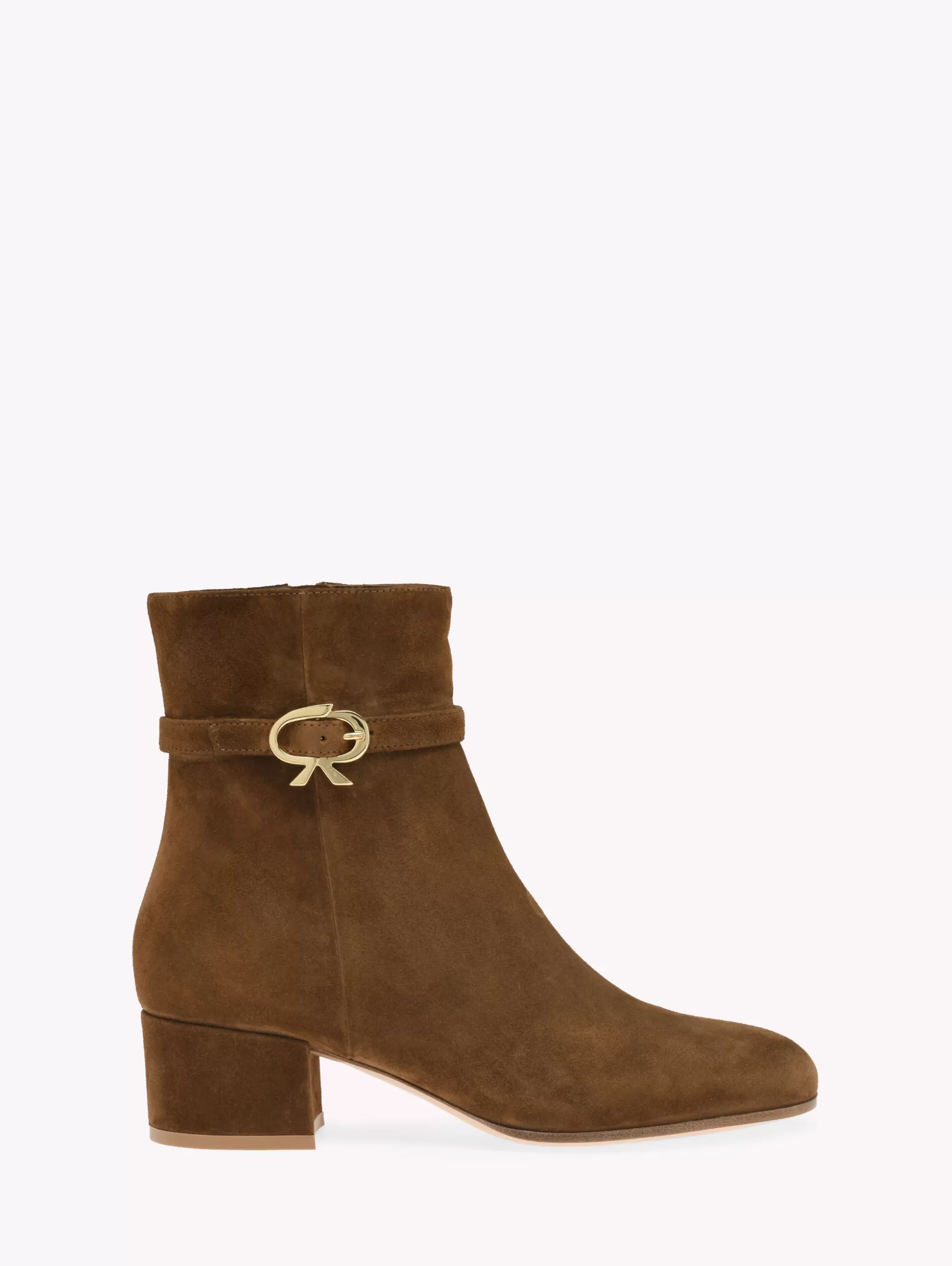 Gianvito Rossi Booties | Ribbon-RIBBON BOOTIE BROWN