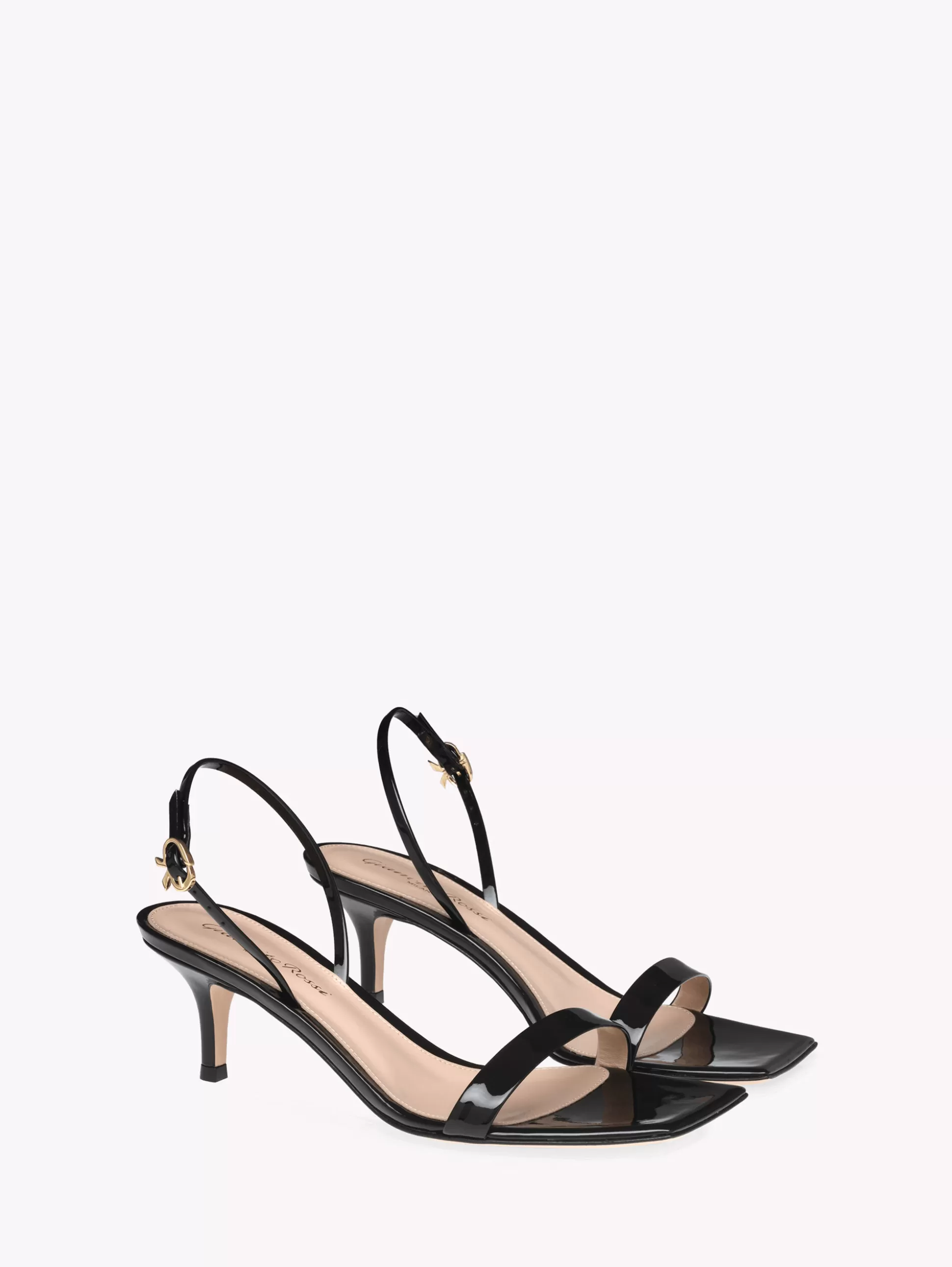 Gianvito Rossi Sandals | Ribbon-RIBBON KITTEN BLACK PATENT