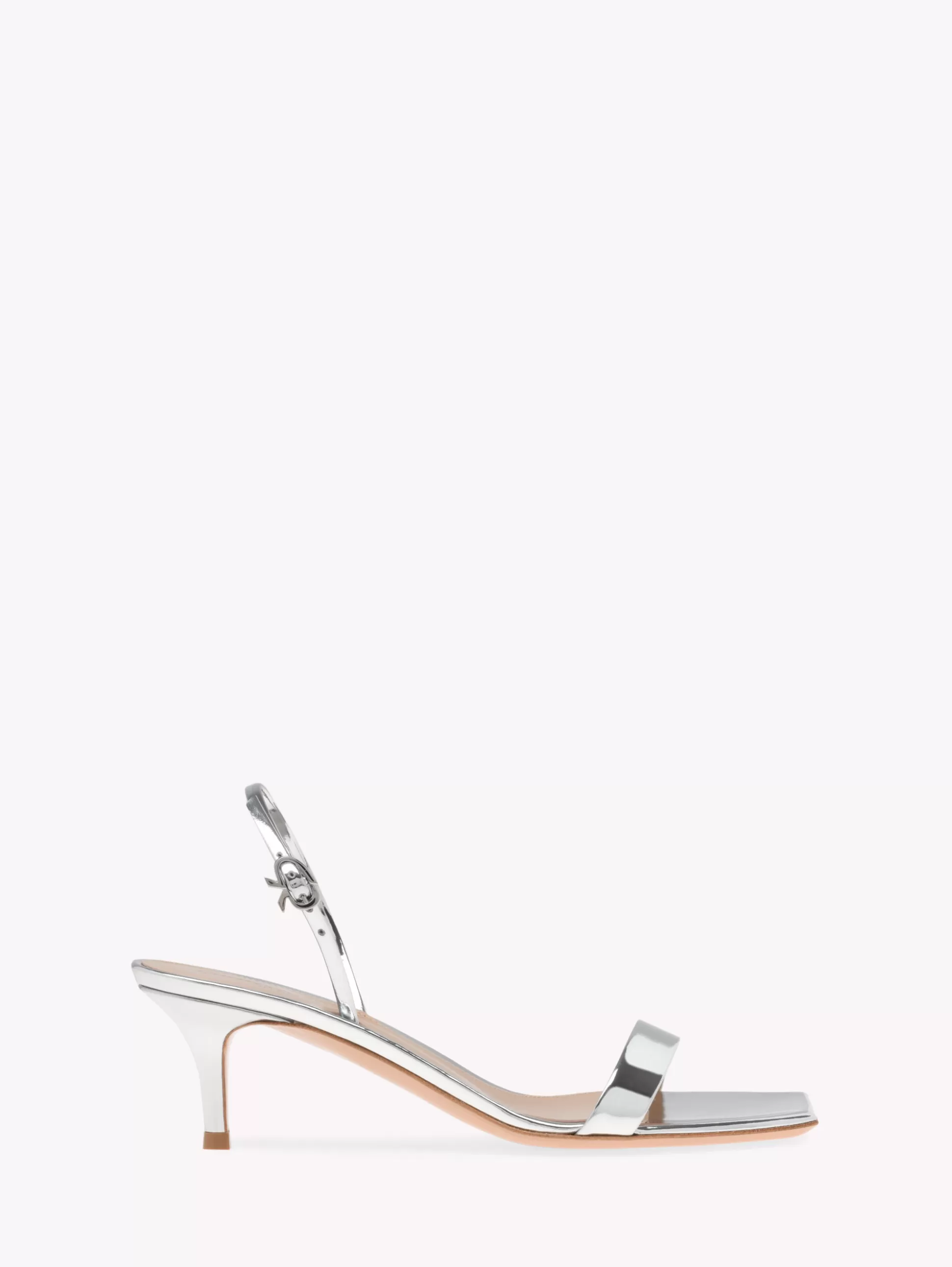 Gianvito Rossi Sandals-RIBBON KITTEN SILVER