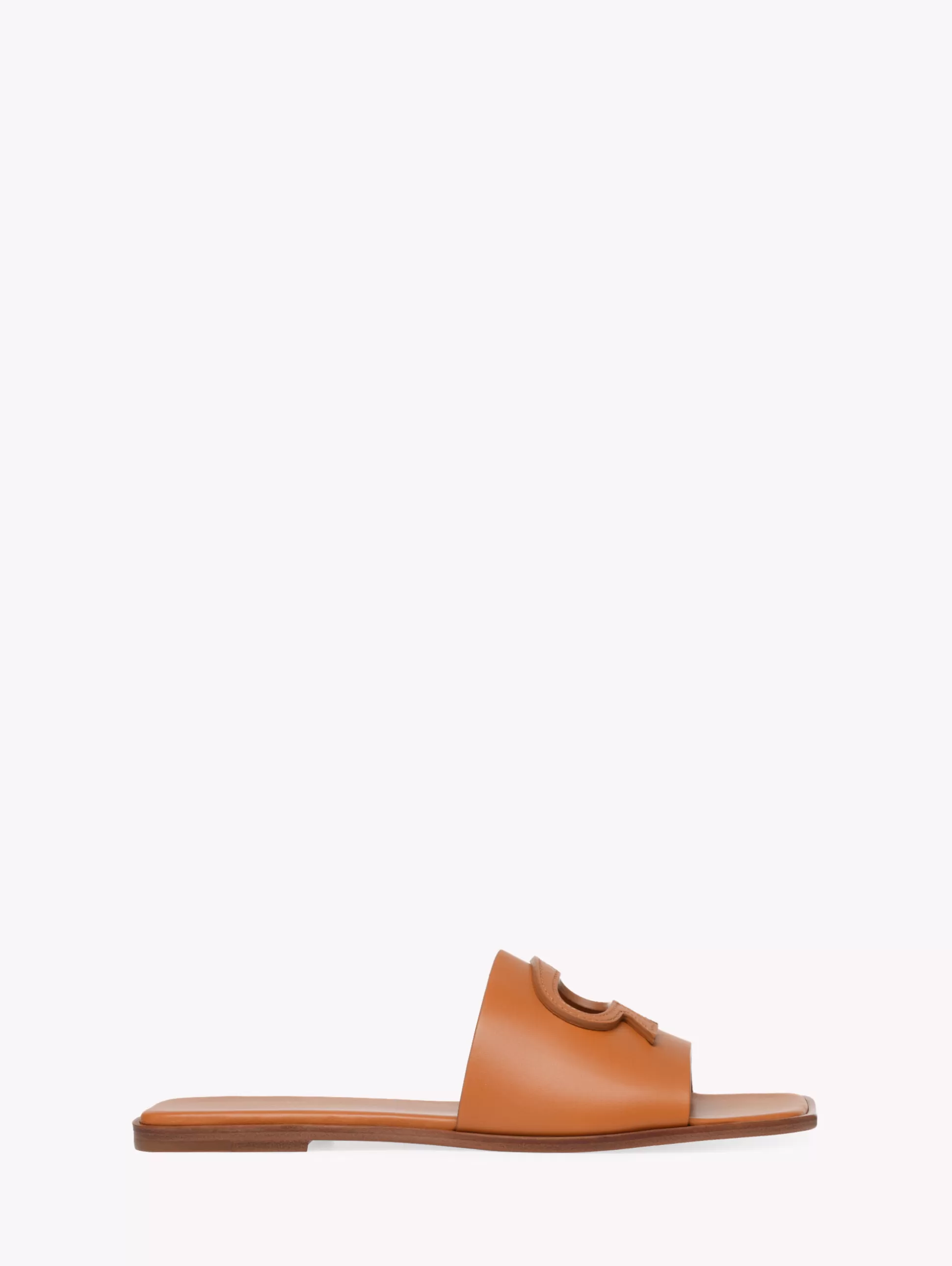 Gianvito Rossi Flats-RIBBON SLIDE BROWN