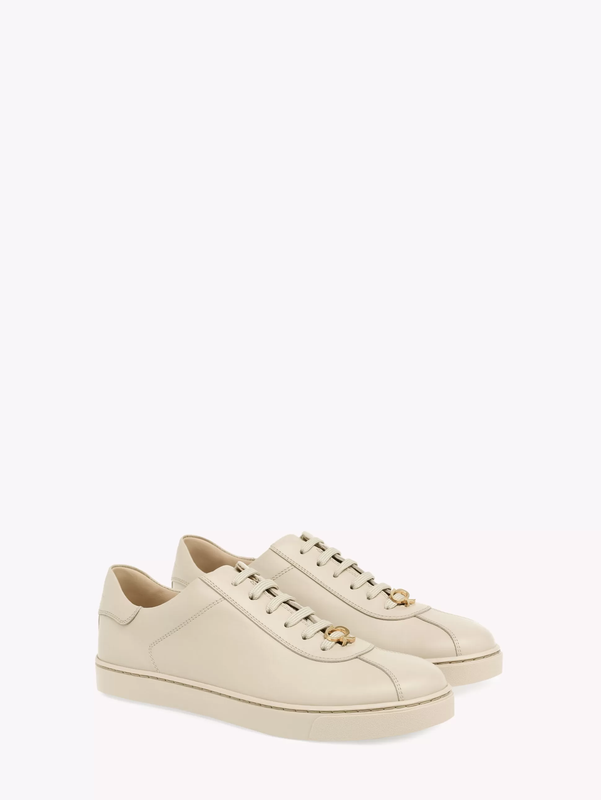 Gianvito Rossi Sneakers-RIBBON SNEAKER MOUSSE BEIGE CALF