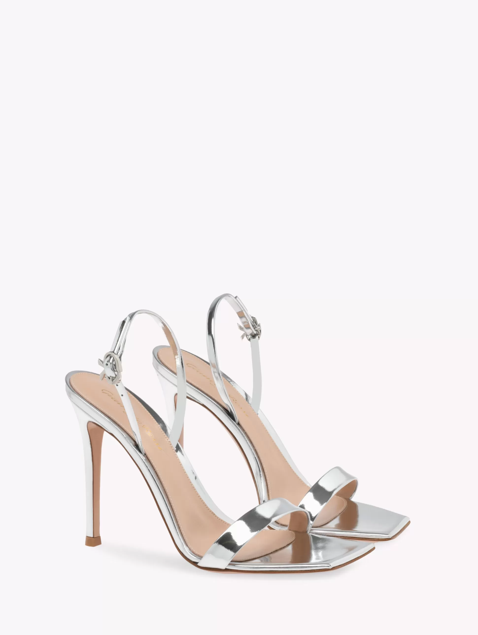 Gianvito Rossi Sandals | Ribbon-RIBBON STILETTO SILVER