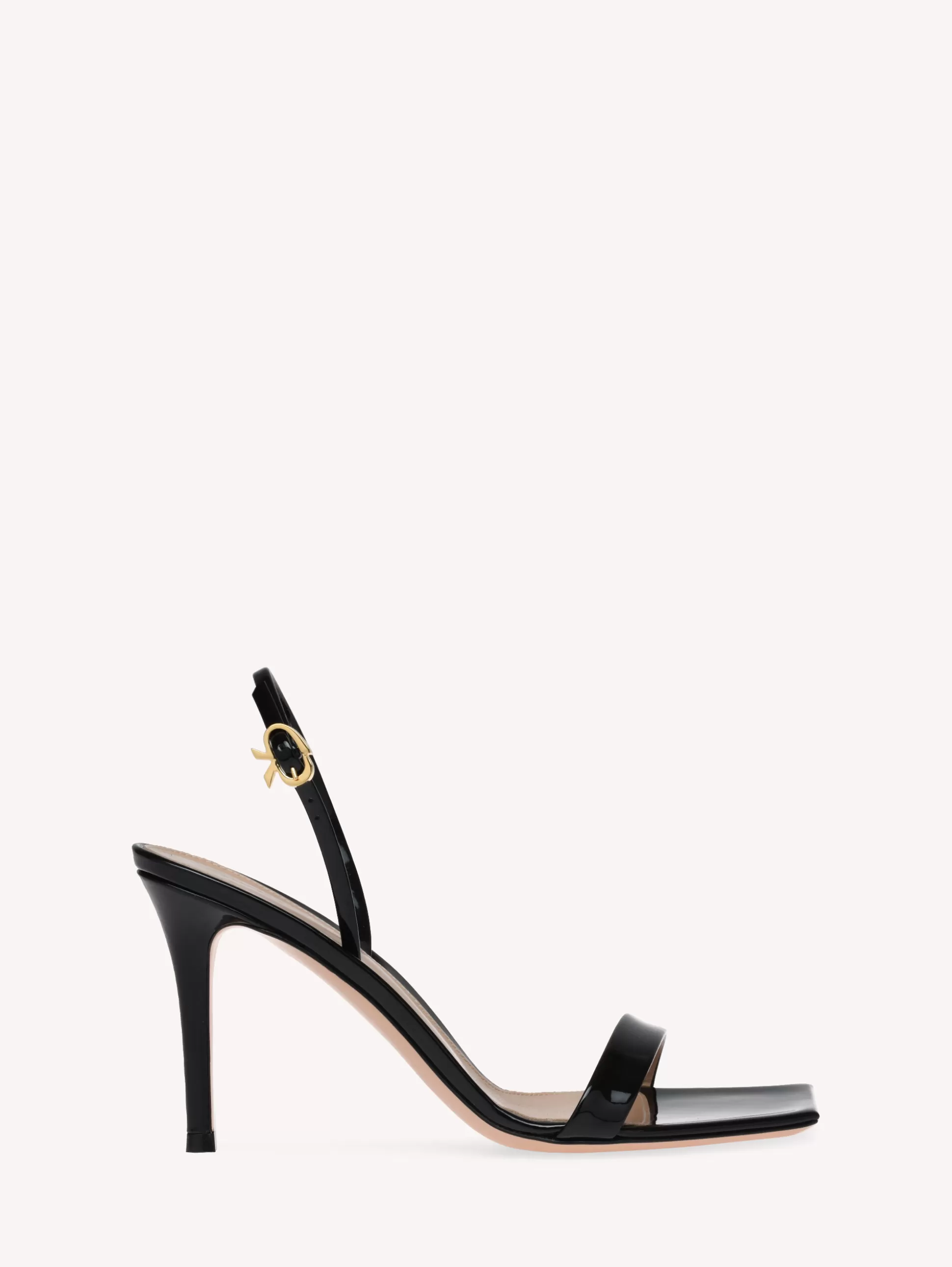 Gianvito Rossi Sandals | Ribbon-RIBBON STILETTO 85 BLACK PATENT