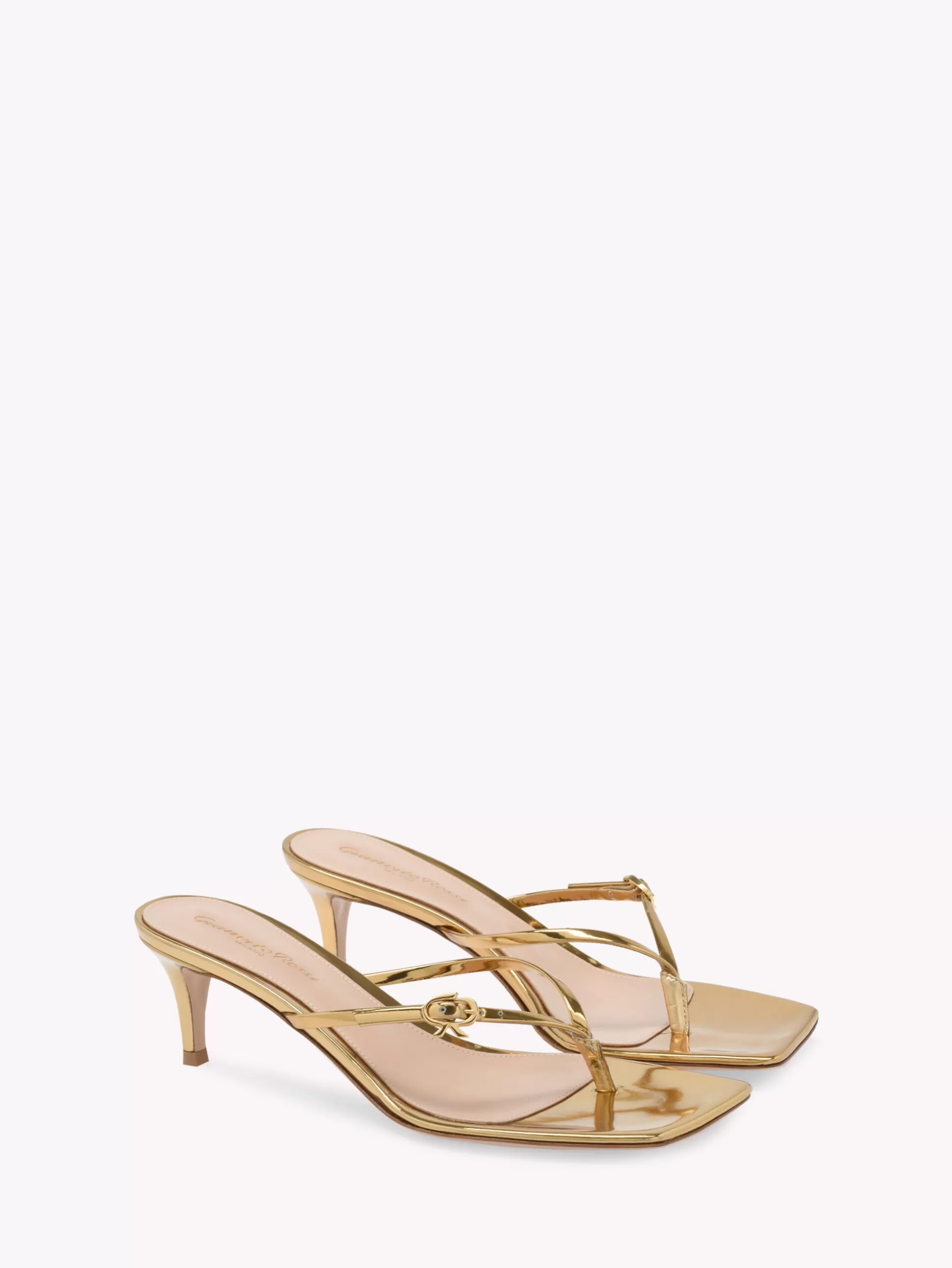 Gianvito Rossi Mules-RIBBON THONG 55 GOLD