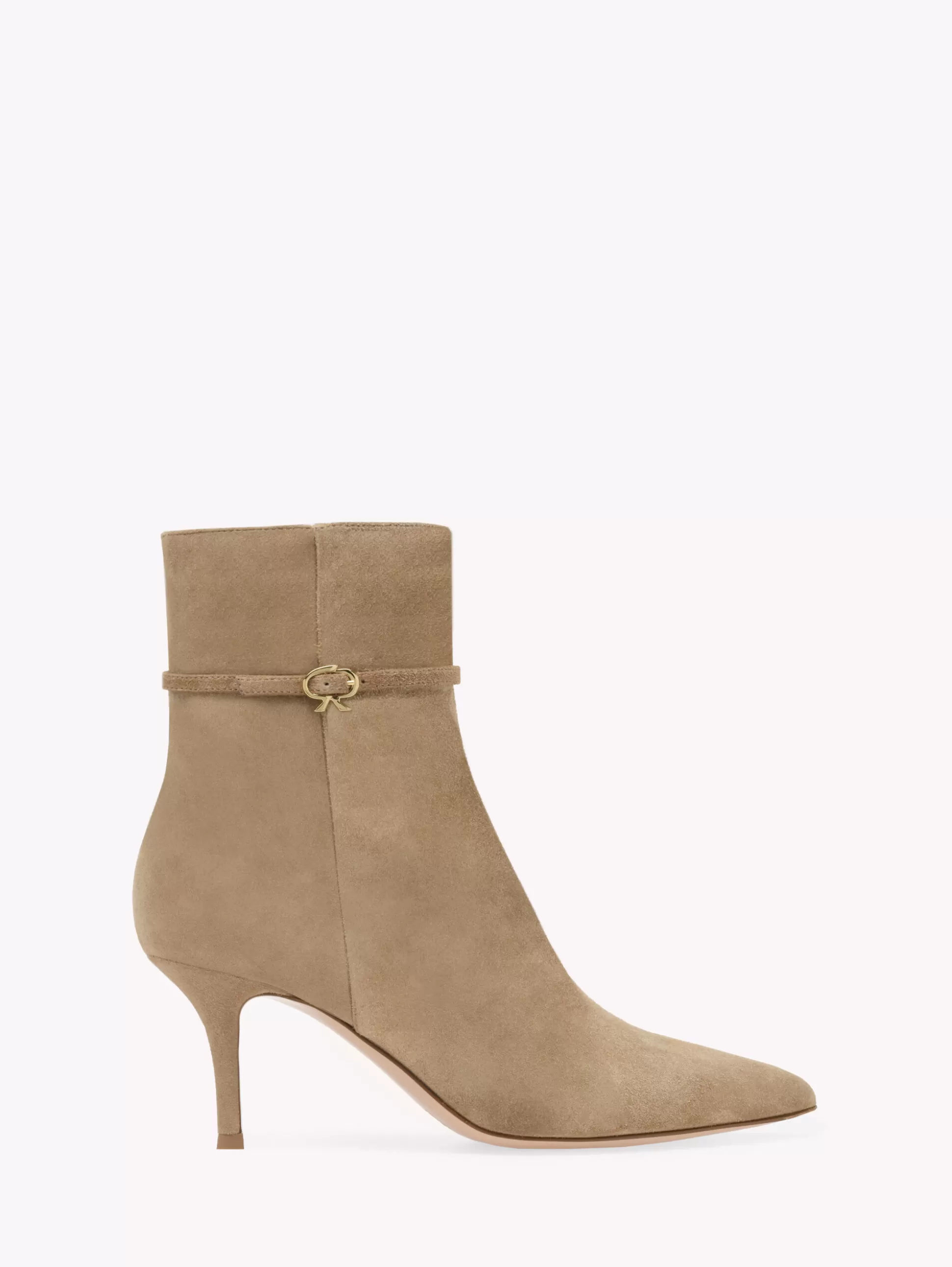 Gianvito Rossi Booties-RIBBON VILLE 70 BROWN