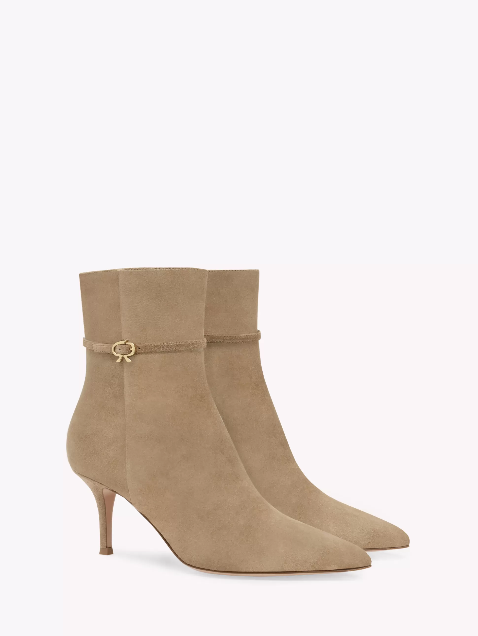 Gianvito Rossi Booties-RIBBON VILLE 70 BROWN