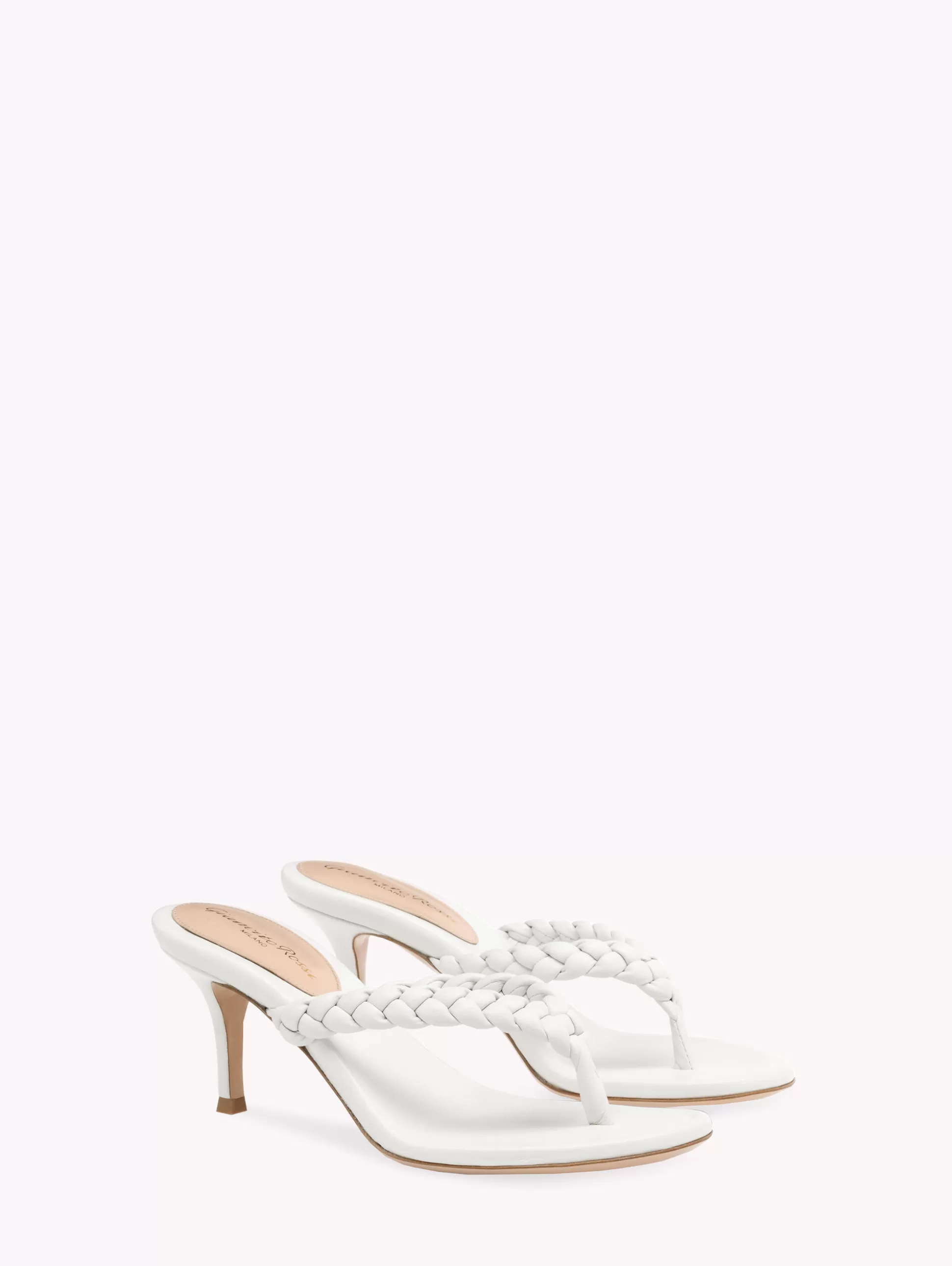 Gianvito Rossi Mules-TROPEA WHITE LEATHER