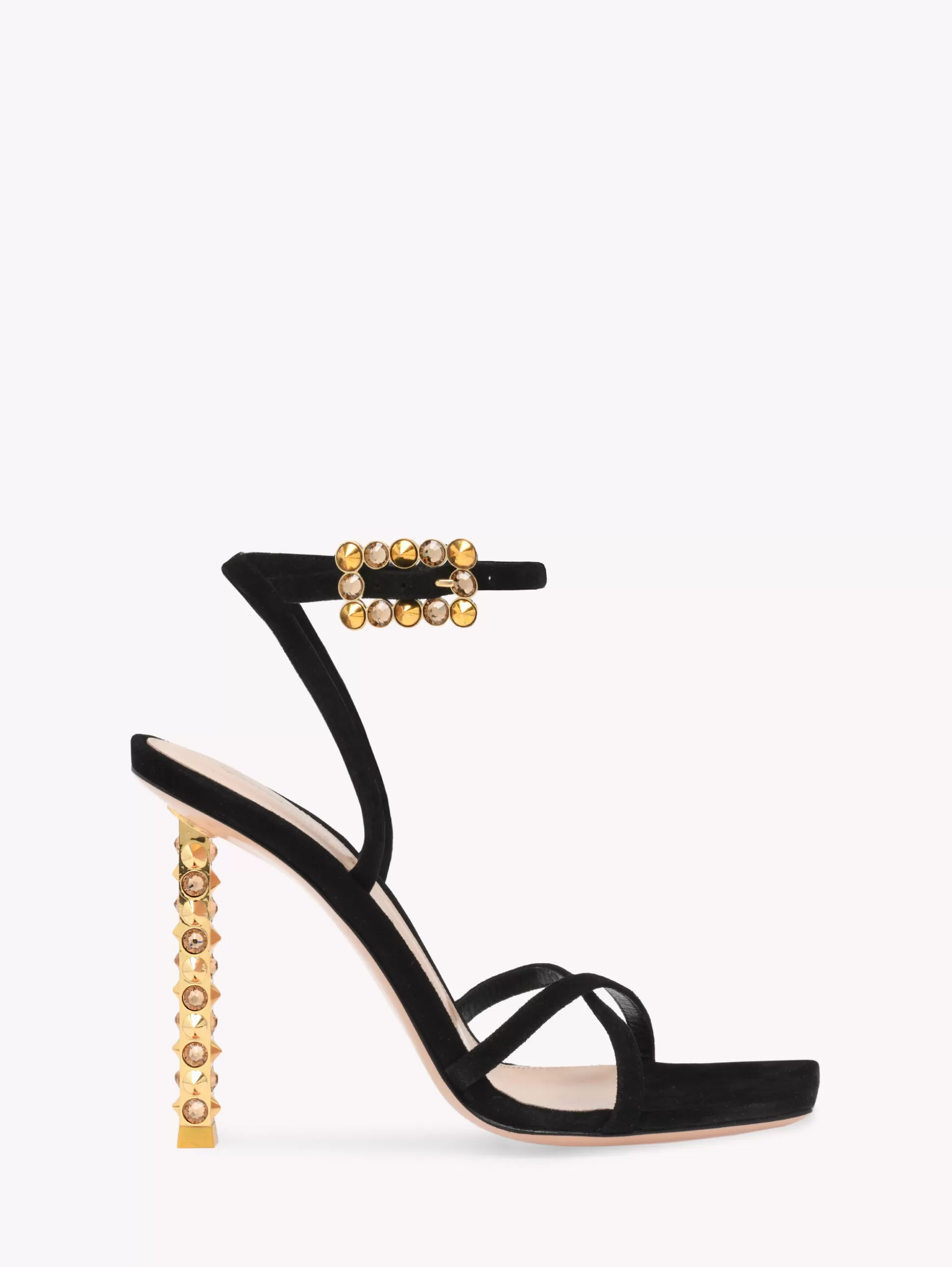 Gianvito Rossi Sandals-WONDER SANDAL BLACK SUEDE