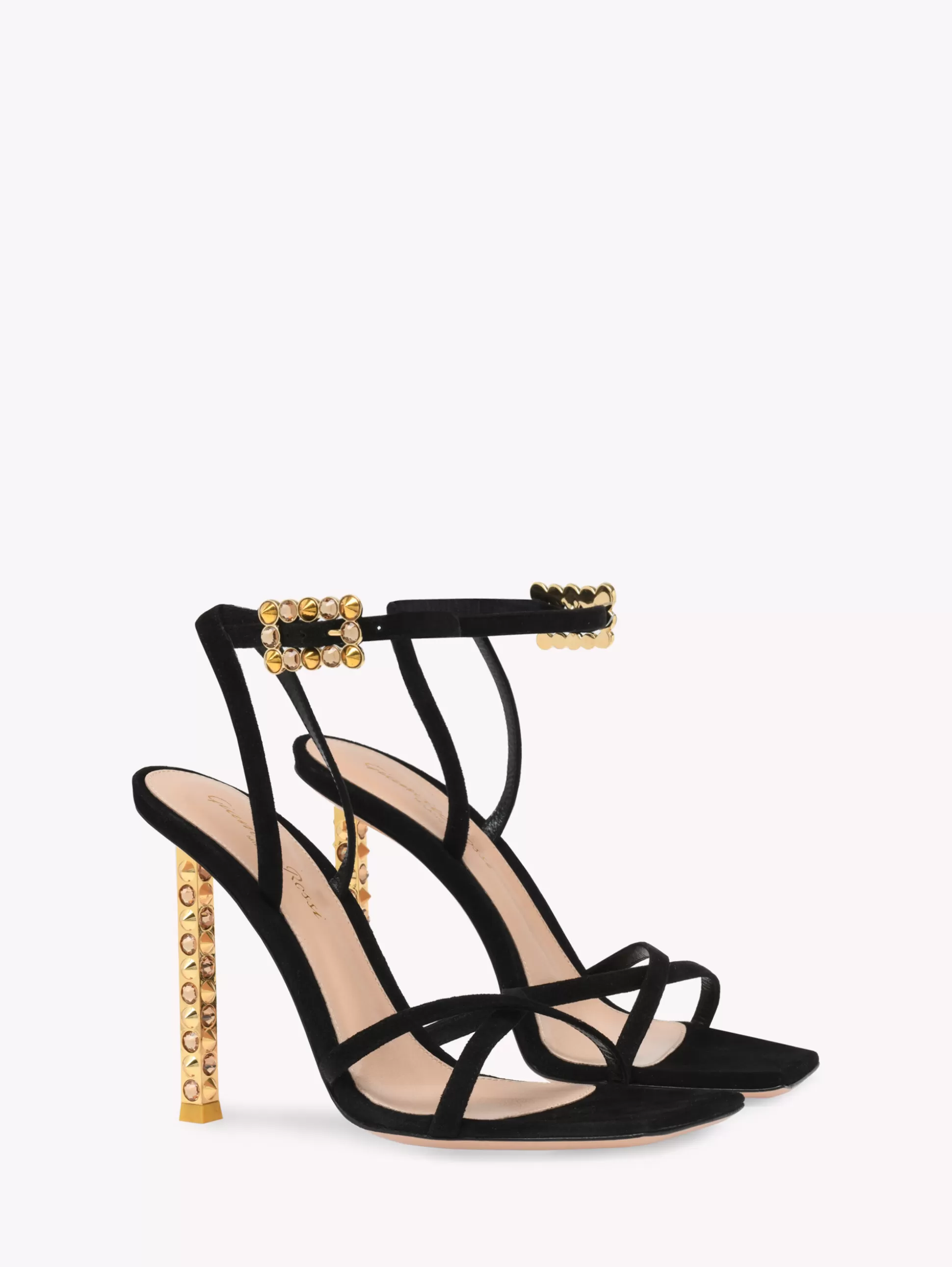 Gianvito Rossi Sandals-WONDER SANDAL BLACK SUEDE